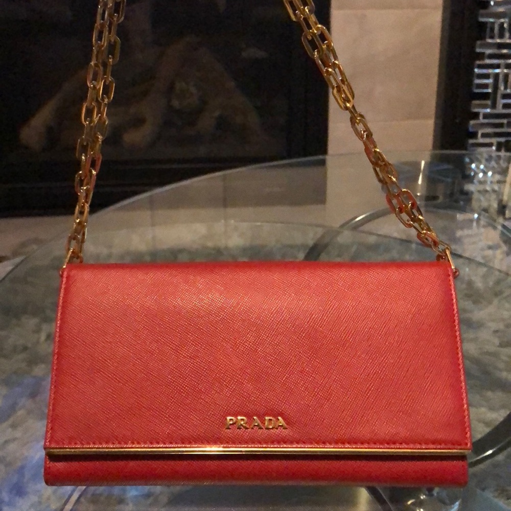 Prada red purse - LIKE NEW